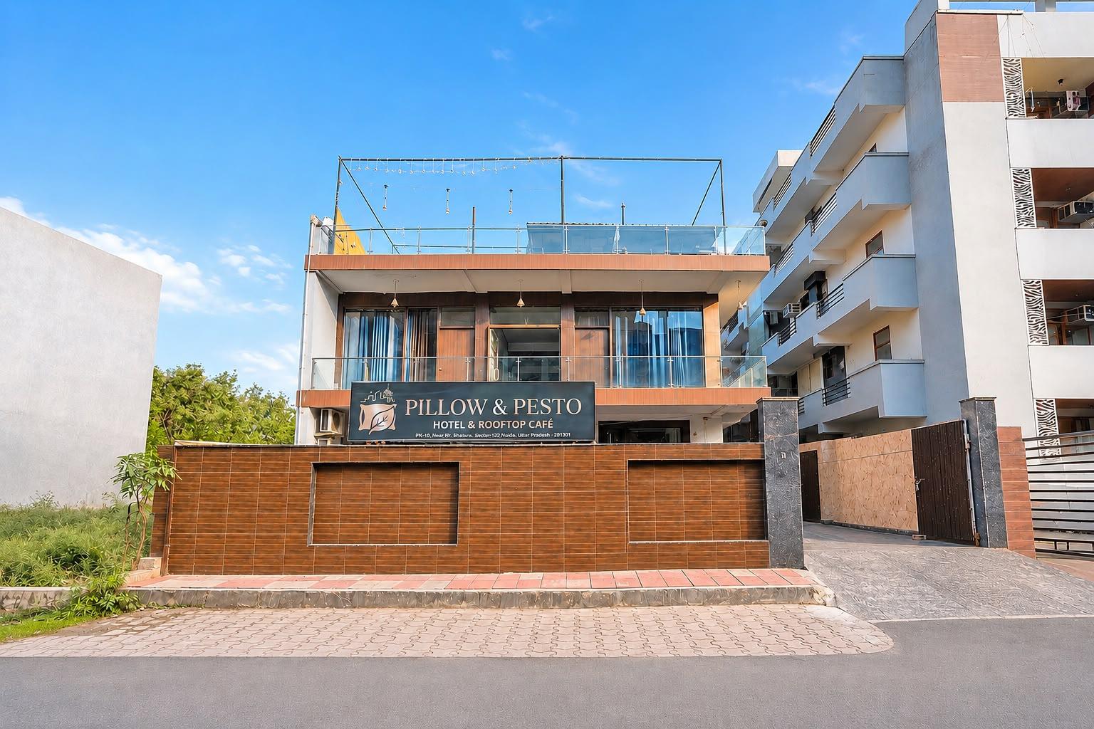 Pillow and Pesto Hotel And Rooftop Cafe in Noida